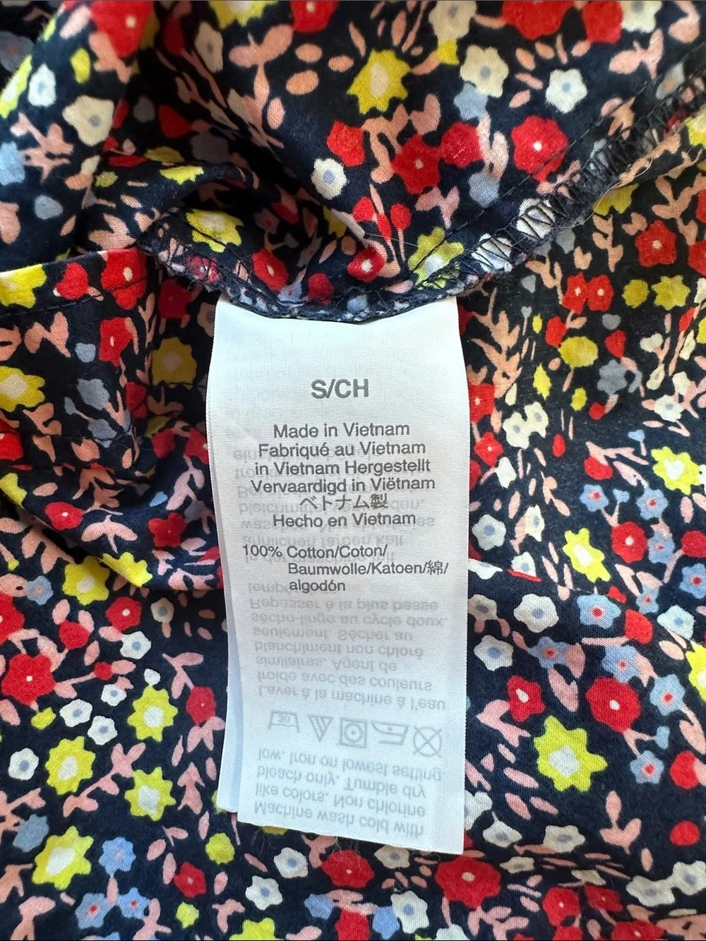 J. Crew tiny floral print 190% cotton collared button down top - Picture 5 of 8